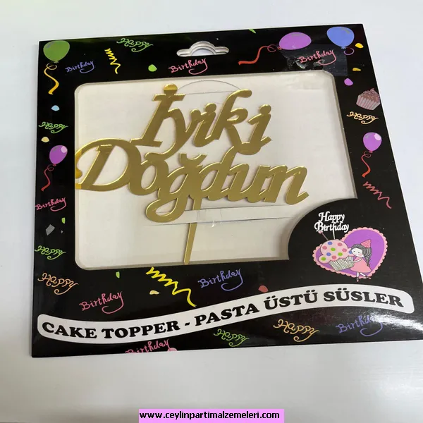 İyi Ki Doğdun Pleksi Pasta Süsü